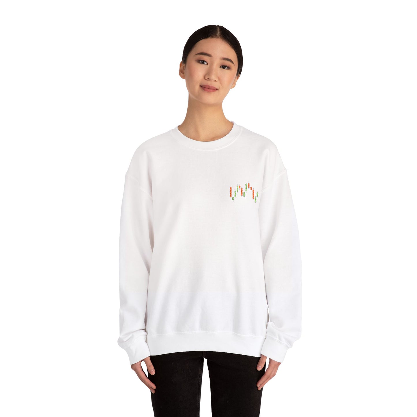 Crewneck Sweatshirt Candle Design White