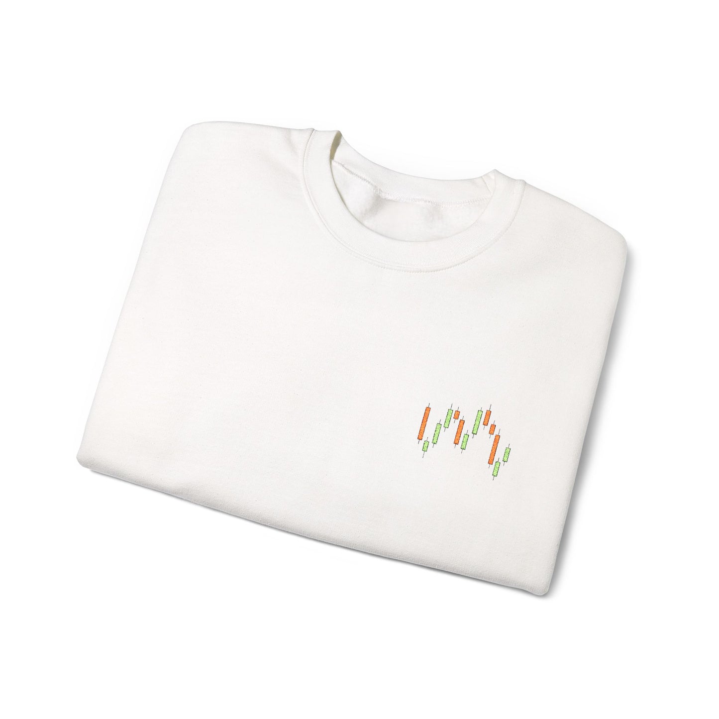 Crewneck Sweatshirt Candle Design White