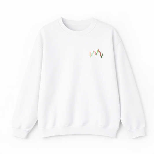 Crewneck Sweatshirt Candle Design White